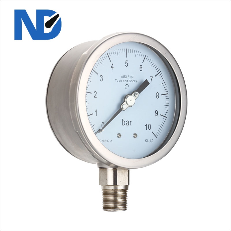 Pressure gauge with blow out
