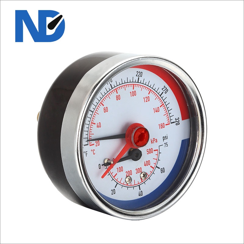 Combined thermopressure gauge