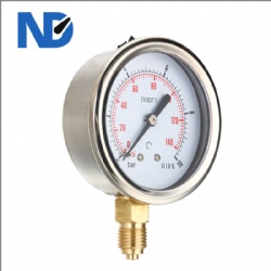 Liquid filled pressure gauge