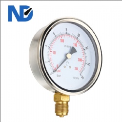 Liquid filled pressure gauge