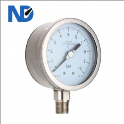 Pressure gauge with blow out